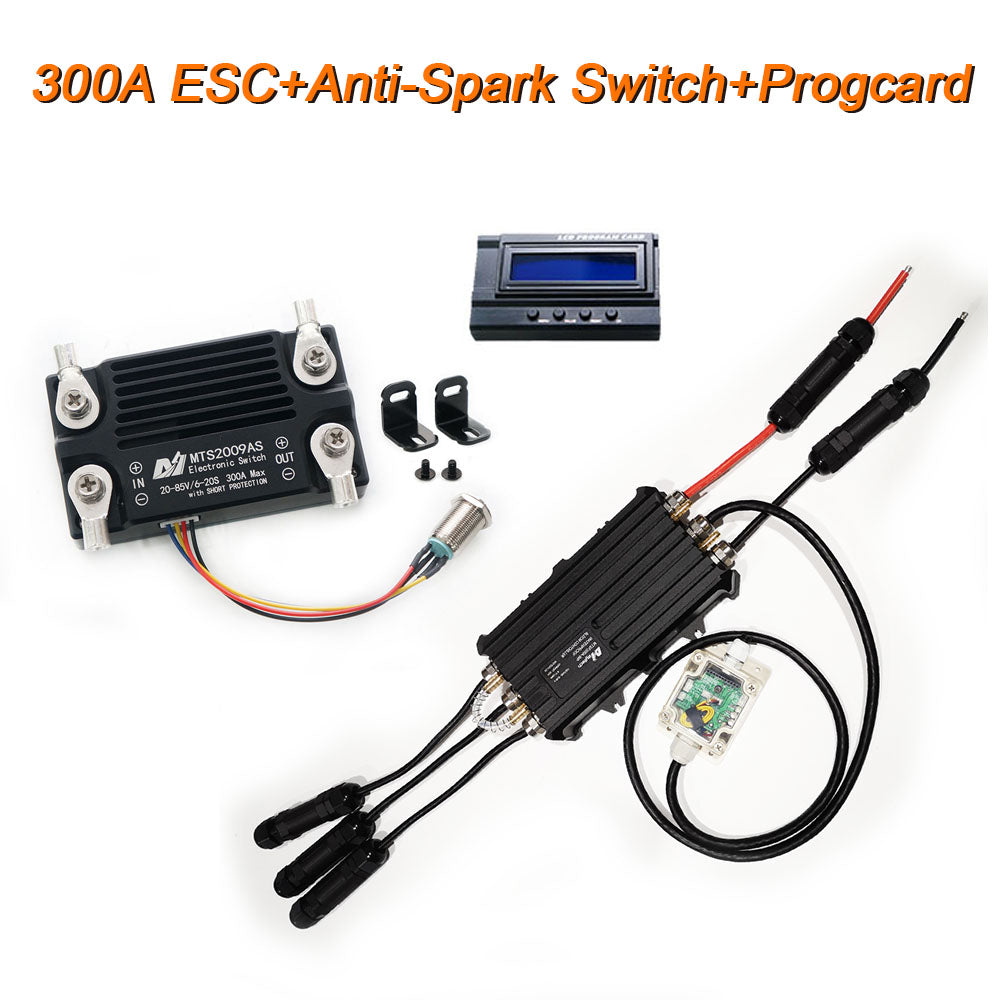 MAYRC Speed Controller Fully Waterproof 300A ESC with Internal UBEC for Electric Surfboard Efoil Hydrofoil Boat