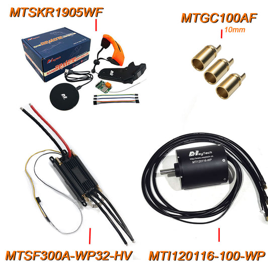 MAYRC Waterproof Combination Set 300A 25-75V VESC 65162 85165 120116 100KV 120KV 200KV Water-cooled&Waterproof Motor