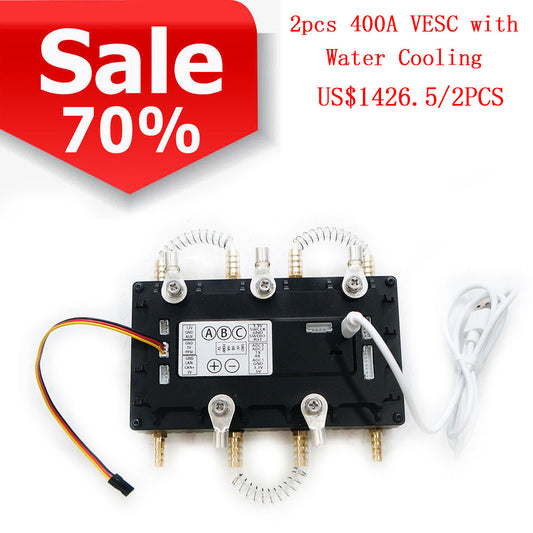 Mayrc 2pcs 400A 85V MTSVESC7.5H Base on VESC Brushless Sensor Motor Speed Controller for Efoil, Electric Surfboard